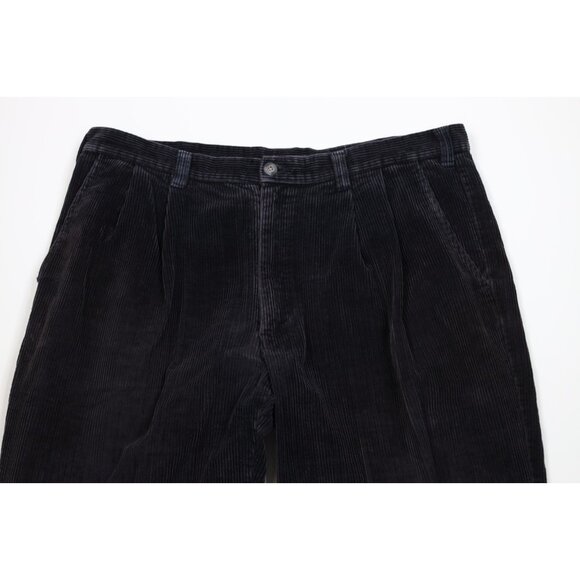 Vintage 90s Streetwear Mens 40x29 Distressed Heavy Wide Leg Corduroy Chino Pants - Picture 2 of 16